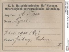 Etiketten zu Pyrit (NHMW-MIN-Ai904)